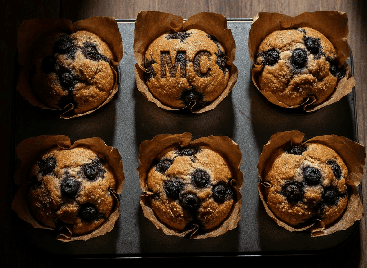 Muffins Proteicos de Arándanos